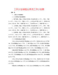 2022年保险业务员工作计划表