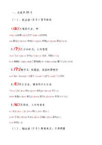 英语音标及自然拼读法