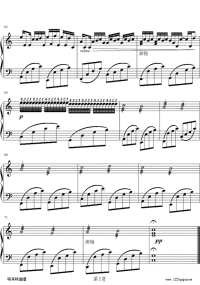钢琴曲 五线谱-卡农-冯明东版-帕赫贝尔-Pachelbel_5