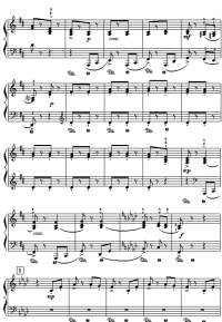 钢琴曲 五线谱-（俄）普罗科菲耶夫舞剧“罗蜜欧与朱丽叶”中的场景（四手联弹之2）_2