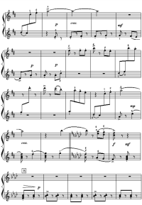 钢琴曲 五线谱-（俄）普罗科菲耶夫舞剧“罗蜜欧与朱丽叶”中的场景（四手联弹之1）_2