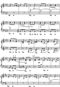 钢琴曲 五线谱-（俄）普罗科菲耶夫舞剧“罗蜜欧与朱丽叶”中的场景（四手联弹之2）_3